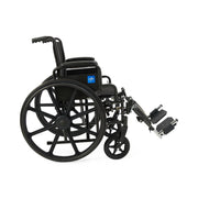 Black wheelchair with a visible logo on a white background