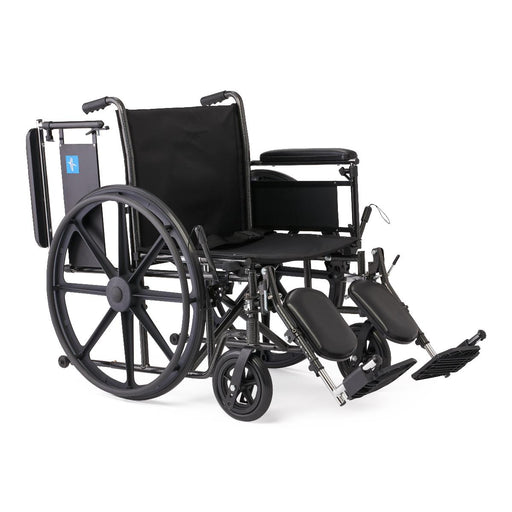 Black manual wheelchair on a white background