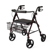 Rollator with basket on a white background