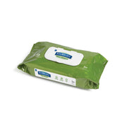 Green package of FitRight wet wipes on a white background