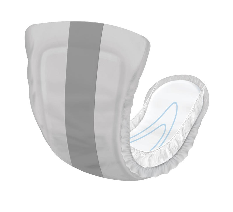 Gray and white diaper cover on a white background