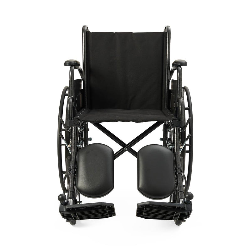 Black manual wheelchair on a white background