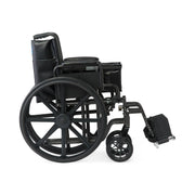 Black wheelchair on a white background