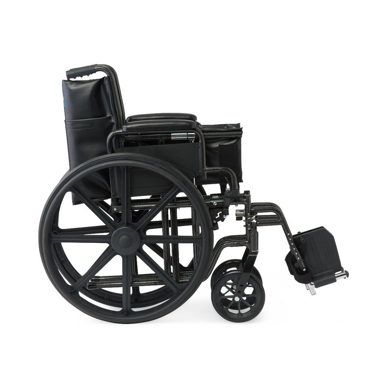 Black wheelchair on a white background