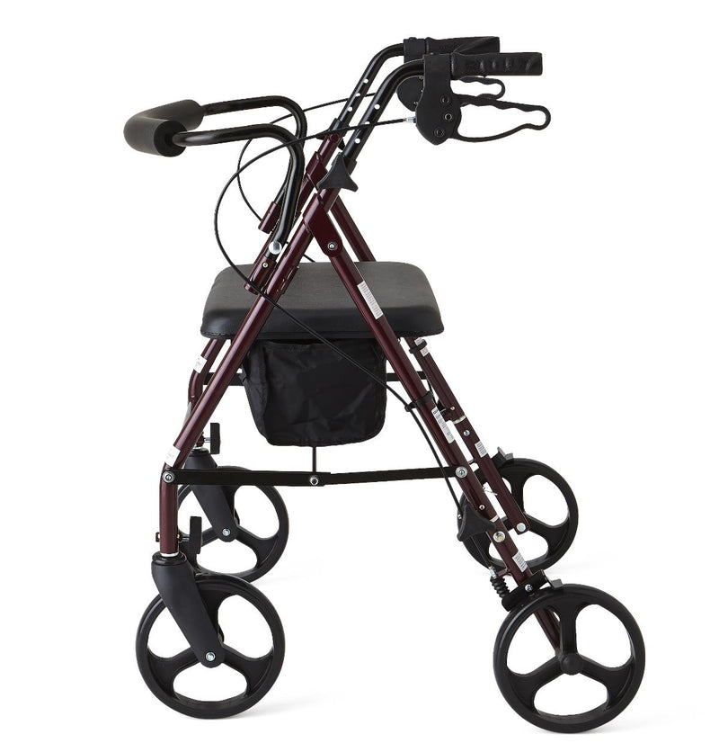 Rollator with wheels on a white background