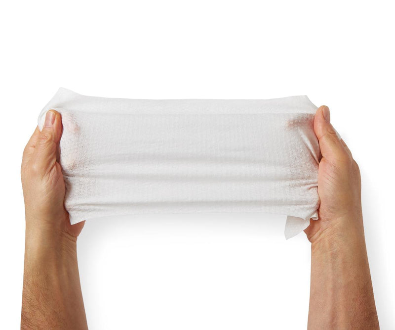 FitRight Aloe Scented Wet Wipe stretched out