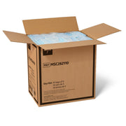 Cardboard box with a product inside on a white background