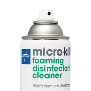 Micro-Kill foaming disinfectant cleaner spray can on a white background