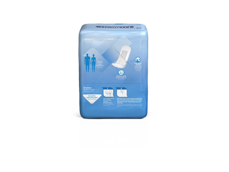 Pack of adult diapers with blue packaging on a white background