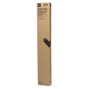 Cardboard box with product details on a white background