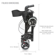 folded dimensions of rollator