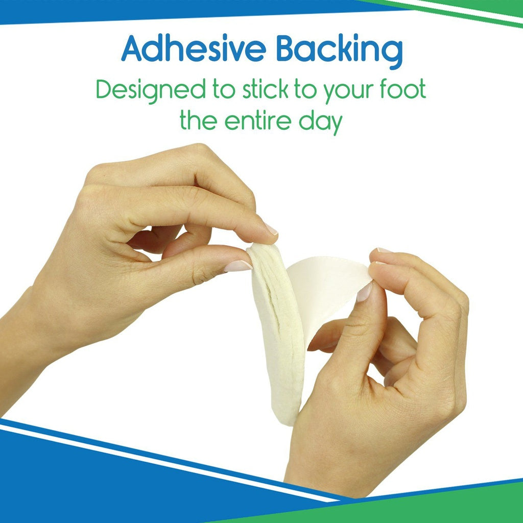 Hands peeling off a strip of adhesive backing from a product, with text highlighting its durability.