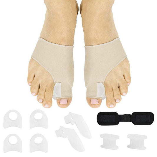 Bunion correctors with additional components on a white background