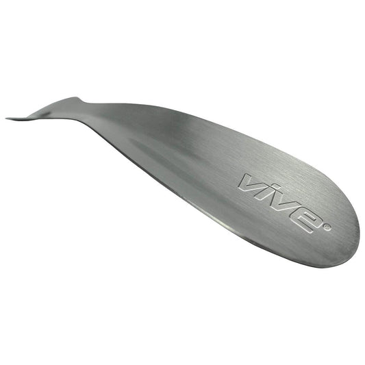 Metallic paddle with 'Vive' branding on a white background