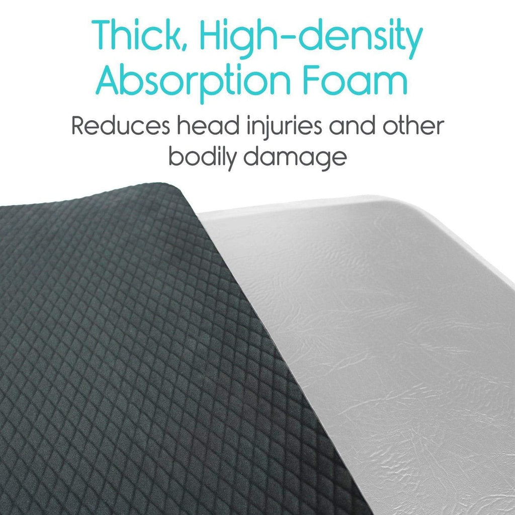 Absorption foam with text highlighting its benefits on a white background