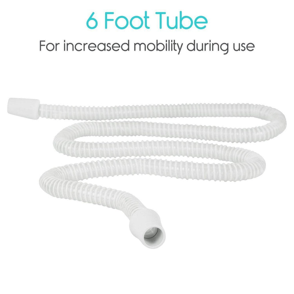 White 6-foot tube for increased mobility on a white background