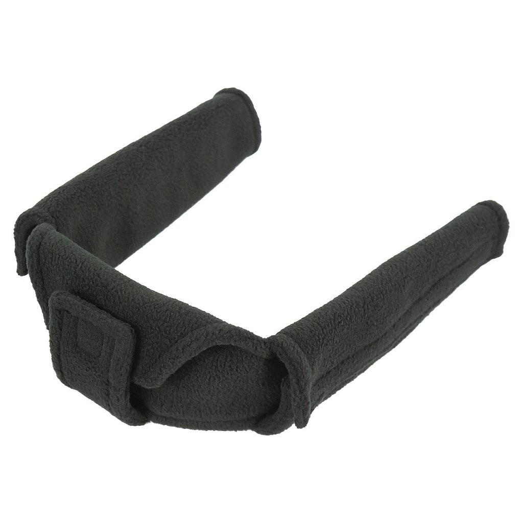 Black headband on a white background