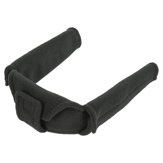 Black headband on a white background