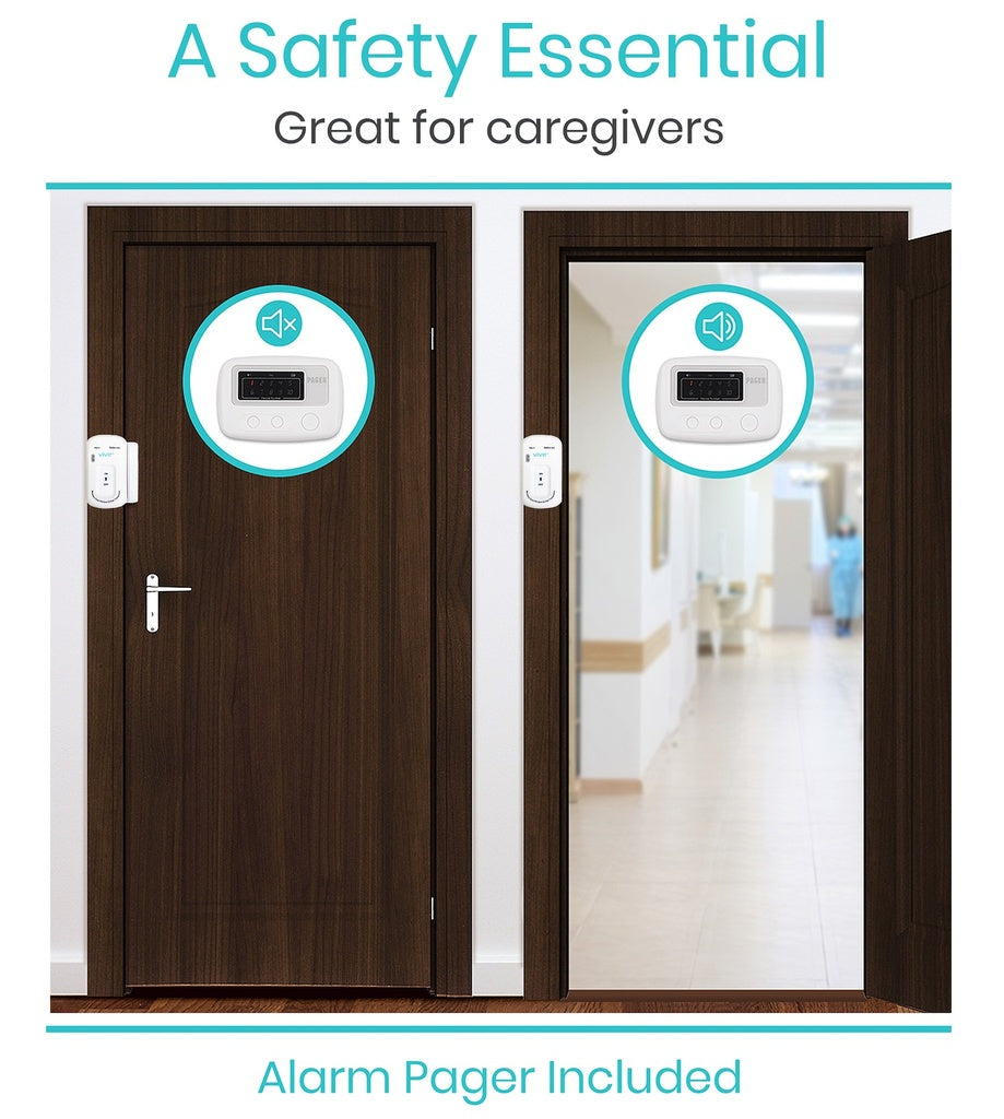 Door with alarm pager included, suitable for caregivers, on a white background