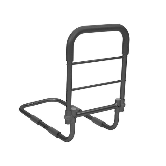 Black metal ladder stand on a white background