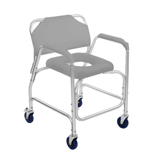 Bathroom chair with wheels on a transparent background