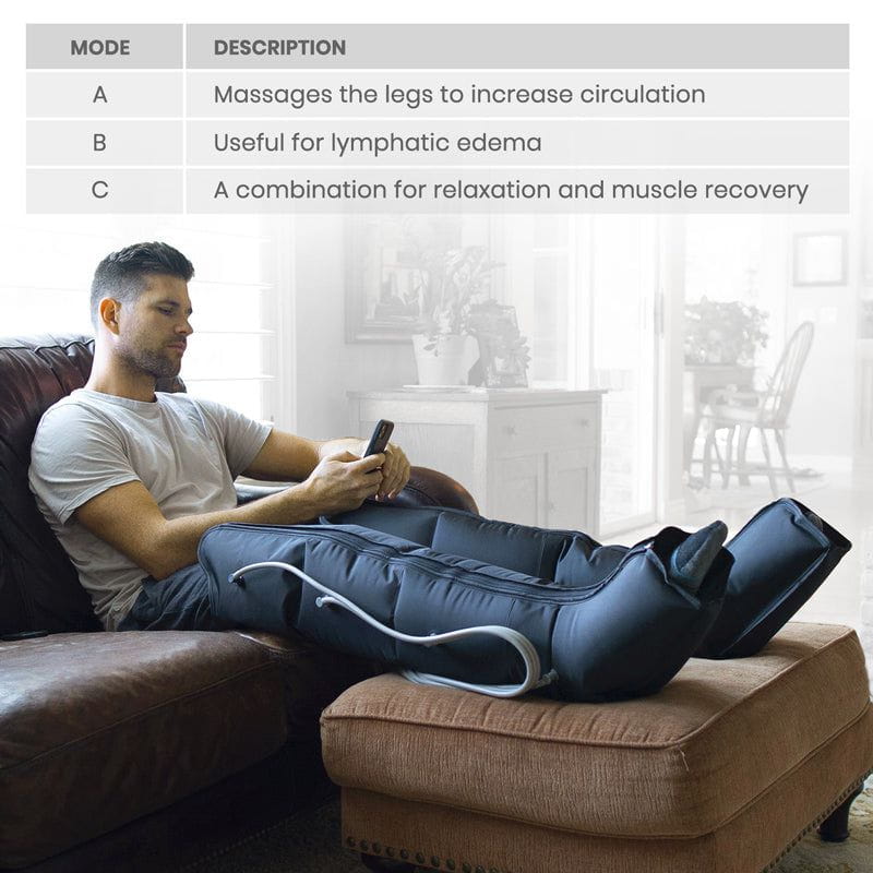 Vive Leg Compression Pump System different settings