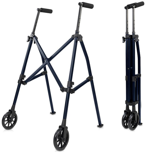 Black walker with wheels on a white background