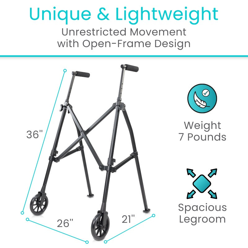 Foldable scooter with measurements and features on a white background