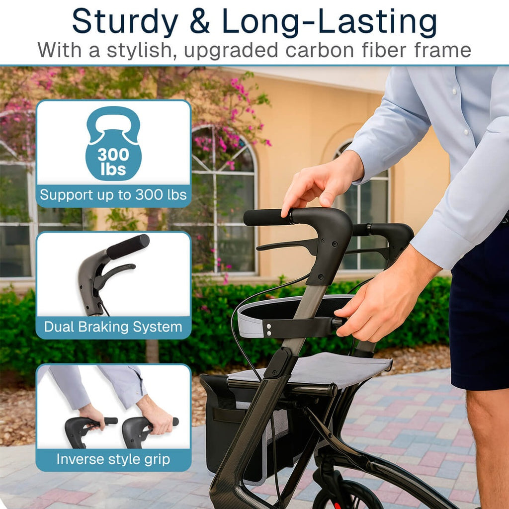 Rollator brake system