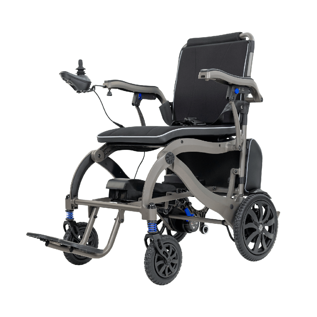 Electric wheelchair on a transparent background