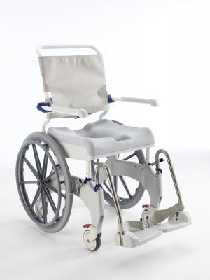 Wheelchair with shower attachment on a white background