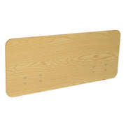 Wooden panel with pre-drilled holes on a white background