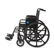 Black wheelchair with a visible logo on a white background