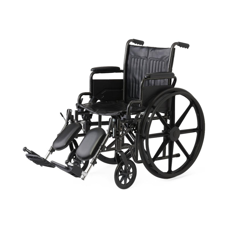 Black manual wheelchair on a white background