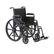 Black manual wheelchair on a white background
