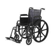 Black manual wheelchair on a white background