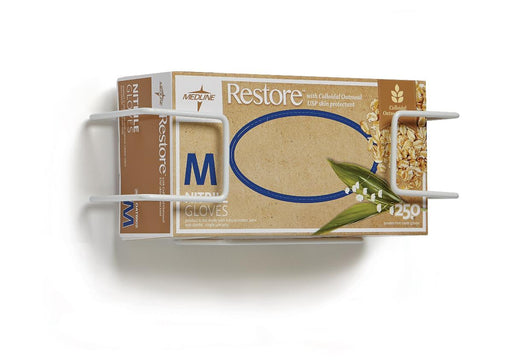 Box of Restore gloves with a visible brand logo on a white background