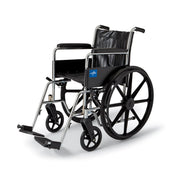 Black wheelchair with a visible logo on a white background