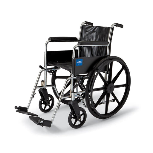 Black wheelchair with a visible logo on a white background
