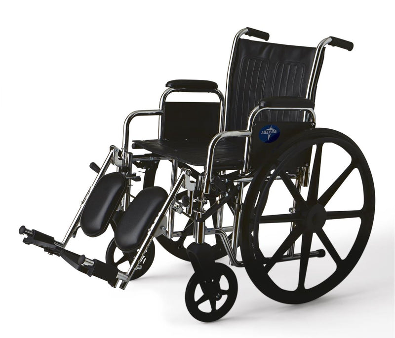A lightweight manual wheelchair with a black padded seat and backrest, black wheels, and a silver metal frame, shown on a plain white background.