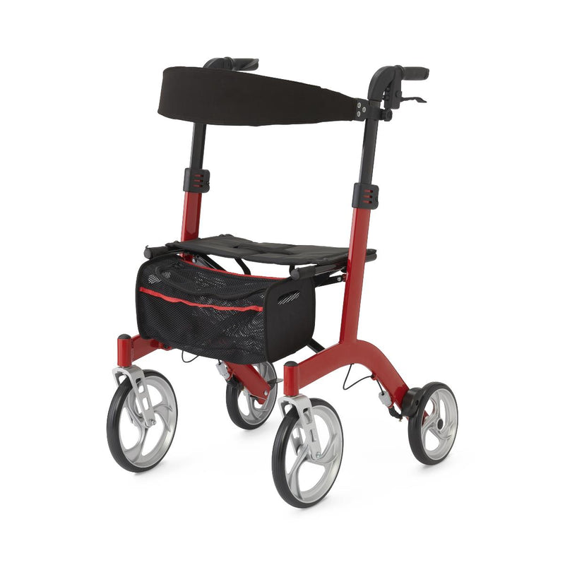 Medline European-Style Rollator, Red