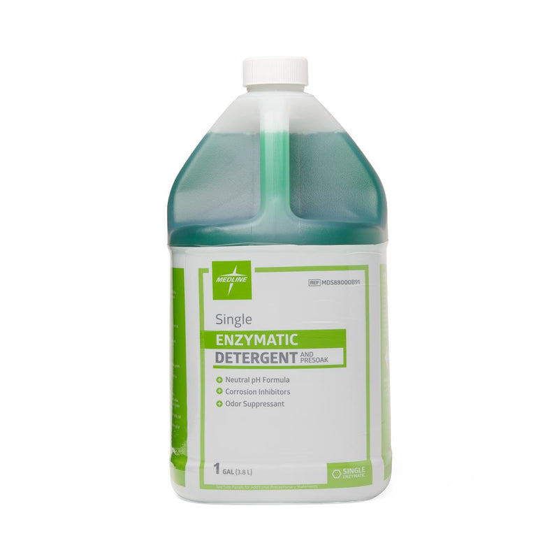 Bottle of Single Enzymatic Detergent on a white background
