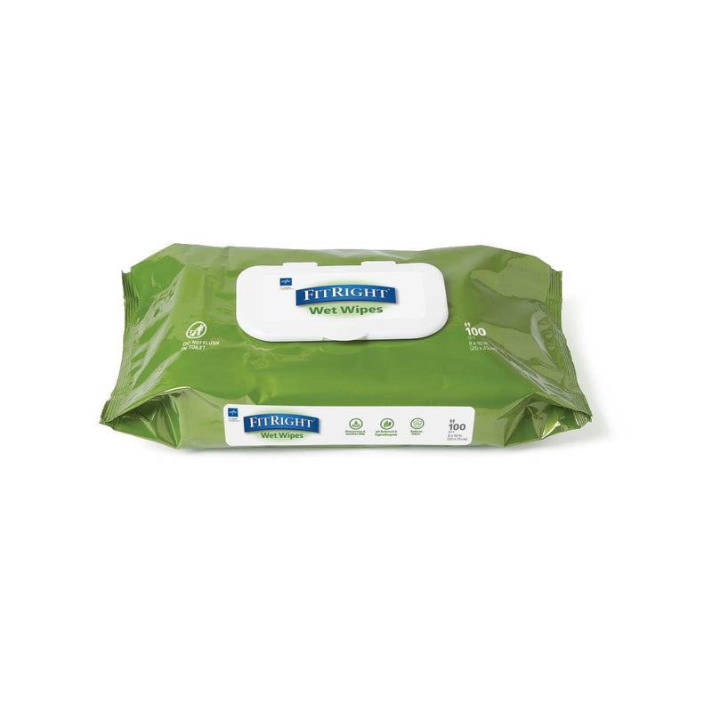 Pack of FitRight wet wipes on a white background