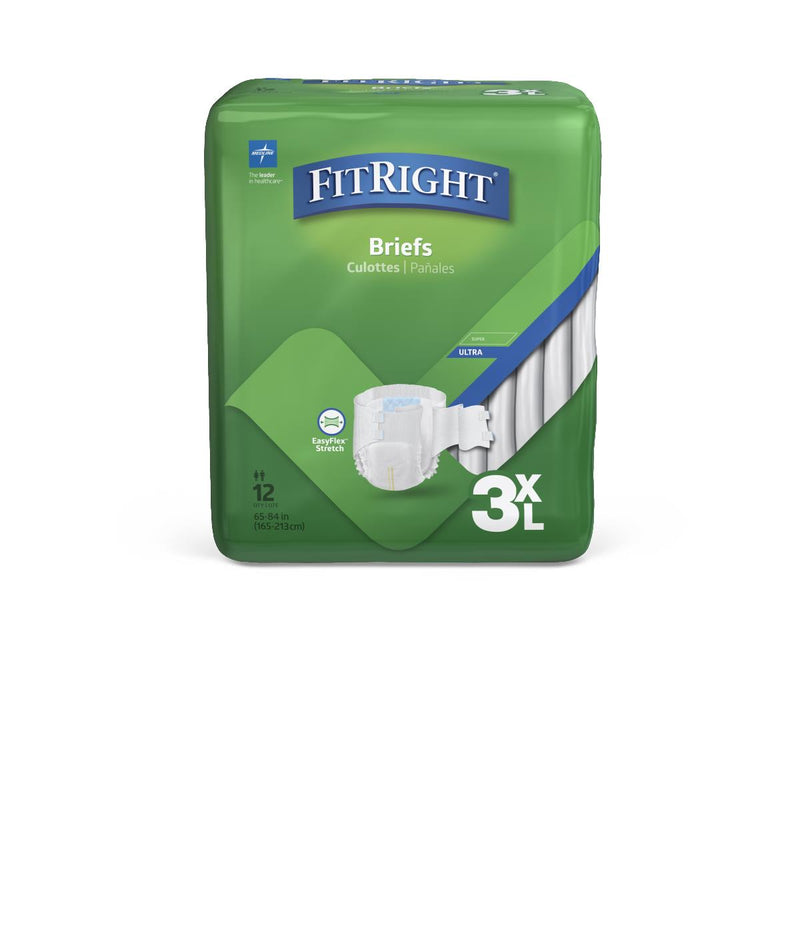 Medline FitRight Bariatric Disposable Briefs, 3XL