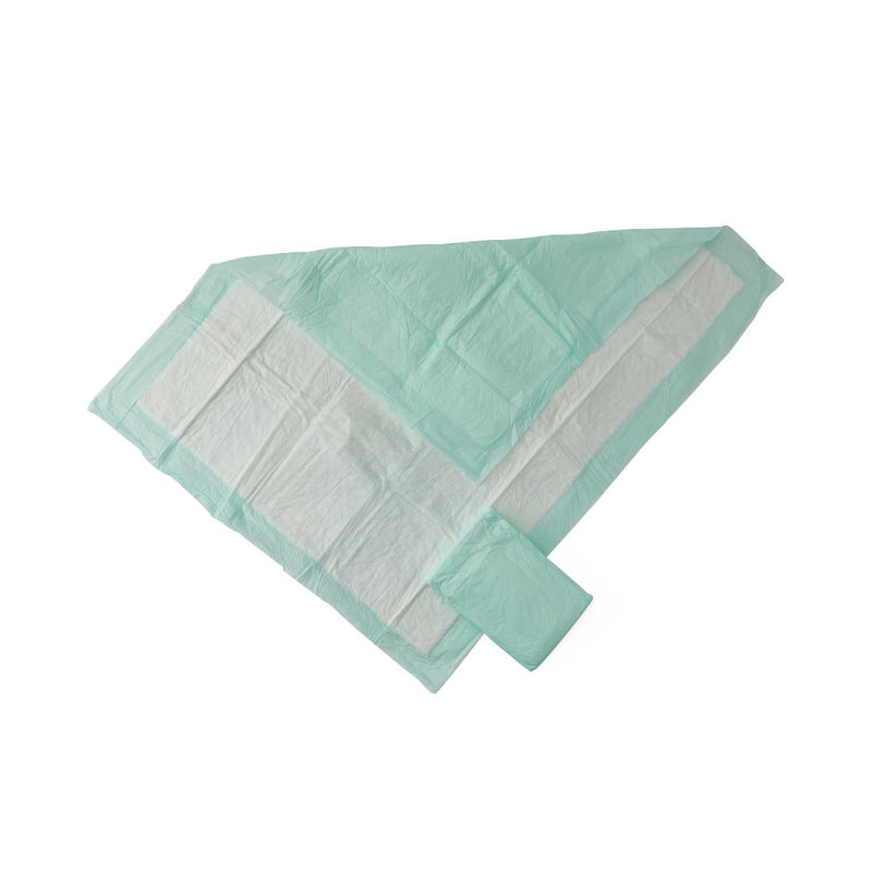 Light green underpad on a white background