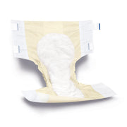 White diaper with beige cover on a white background