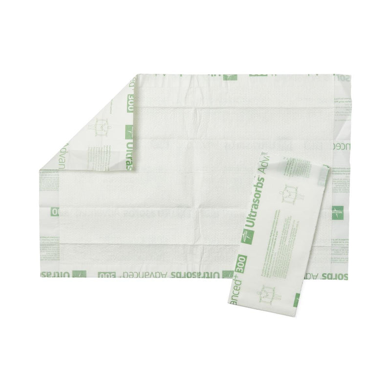 Sheet of medical or hygiene product with 'Ultrasorb' branding on a white background