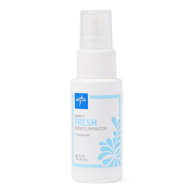 White spray bottle labeled 'Simply Fresh' on a white background