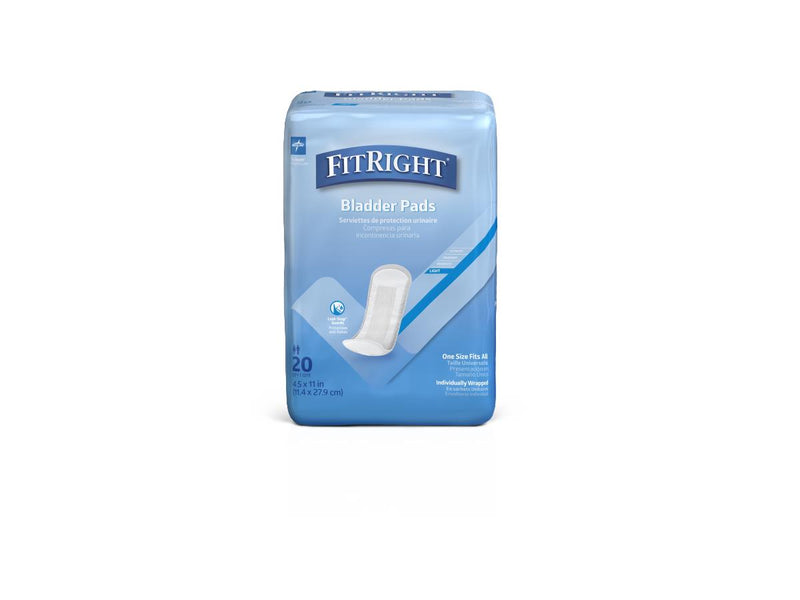 Package of FitRight Bladder Pads on a white background