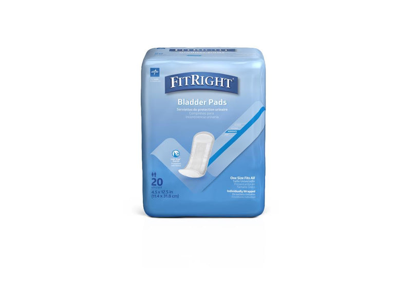 Package of FitRight Bladder Pads on a white background